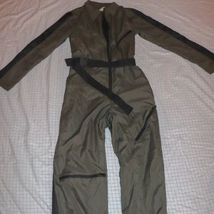 Army Green jump suit.